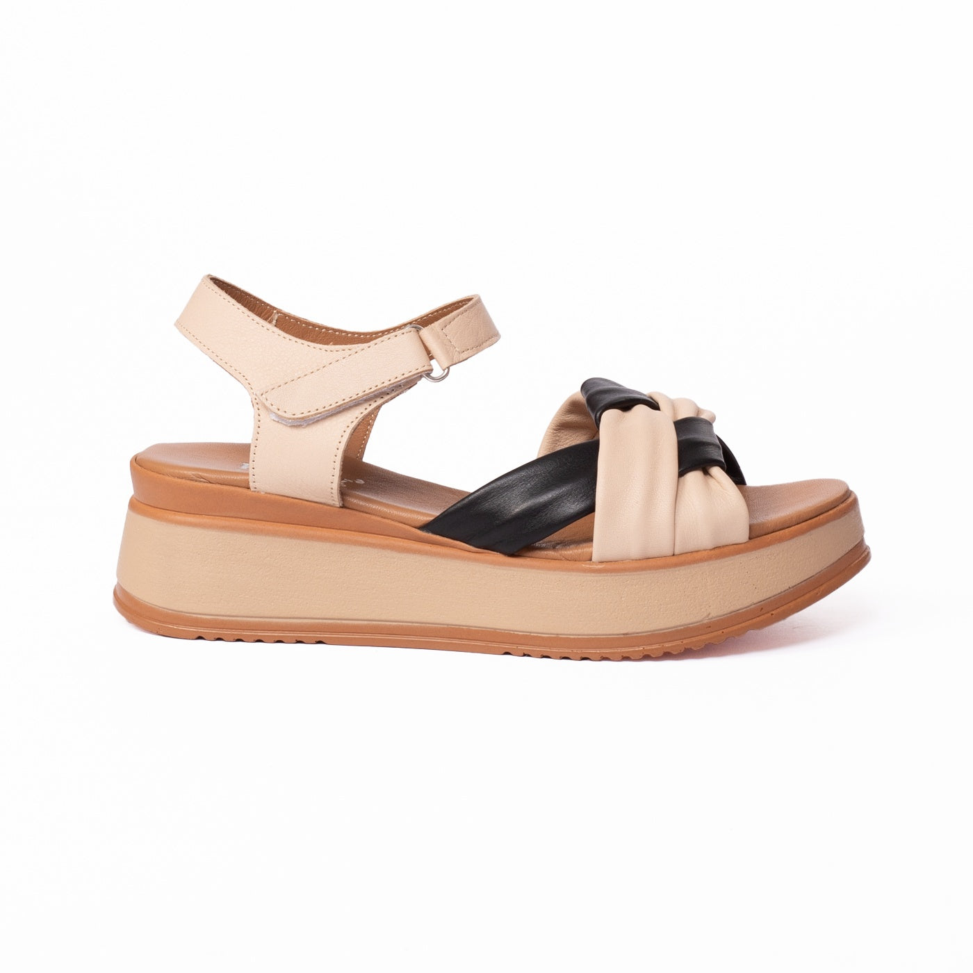 Sandale dama 724 bej-negru