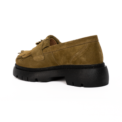 Pantofi dama casual FL kaki velur