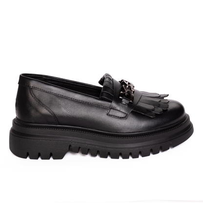 Mocasini Dama Piele Naturala Negri 856
