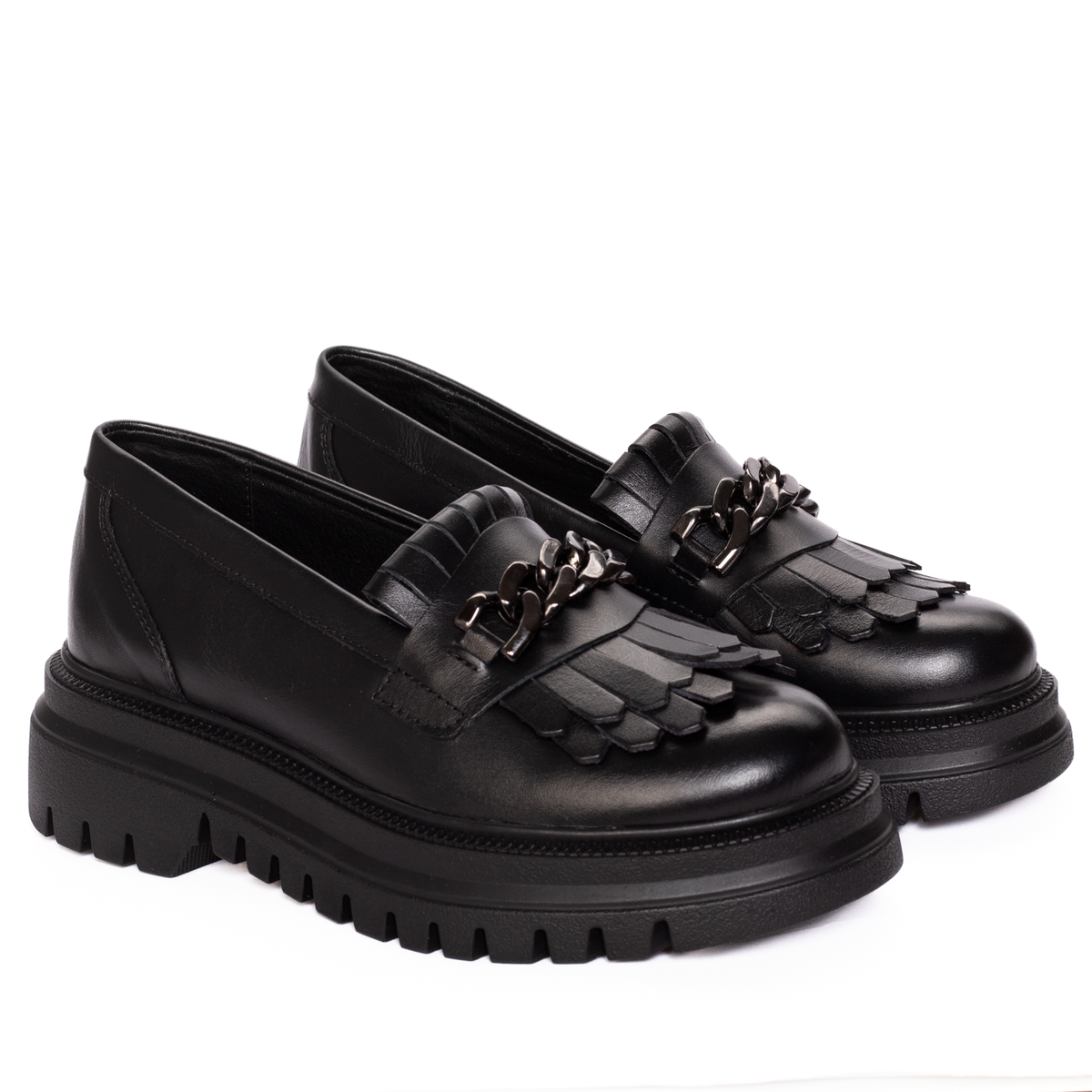 Mocasini Dama Piele Naturala Negri 856