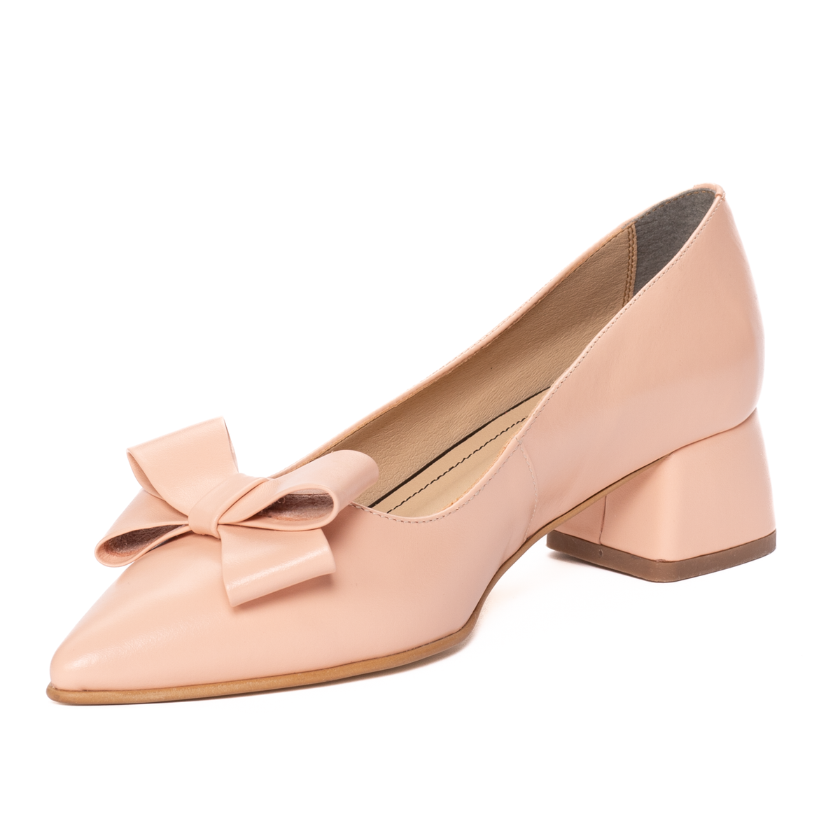 Pantofi Dama Piele Naturala Roz Pudra 1460