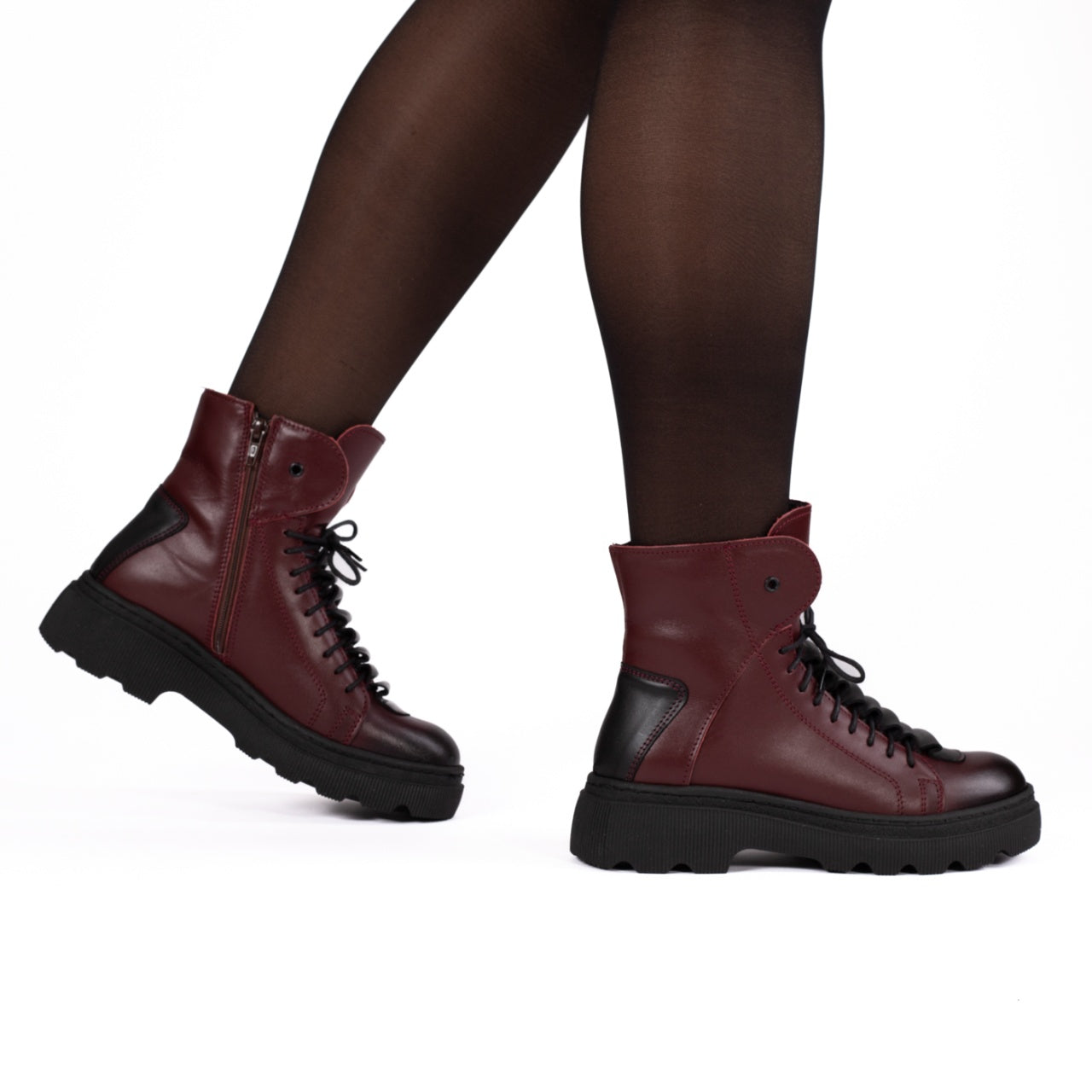 Ghete dama Amber Bordo