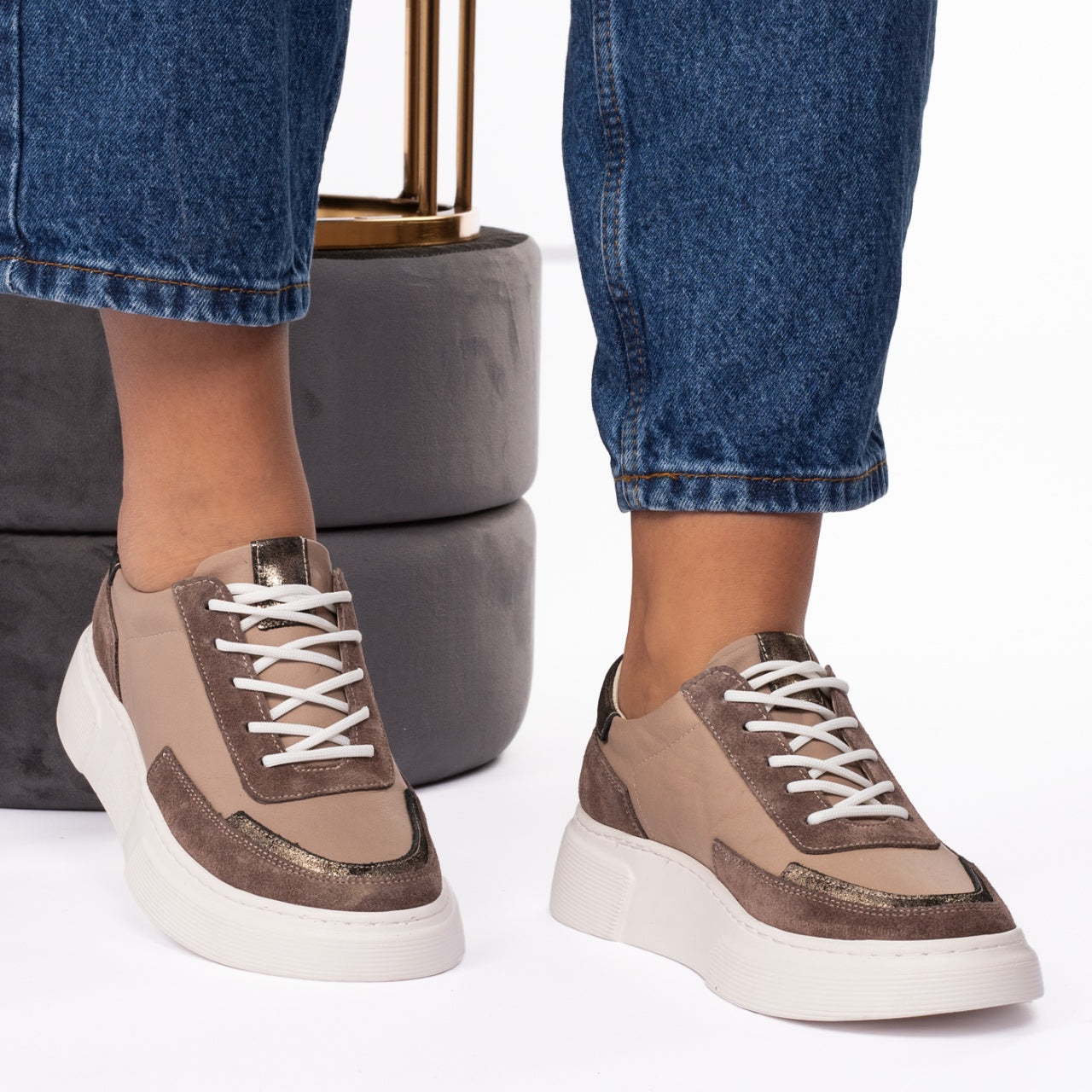 Pantofi casual sport 4228 vizon