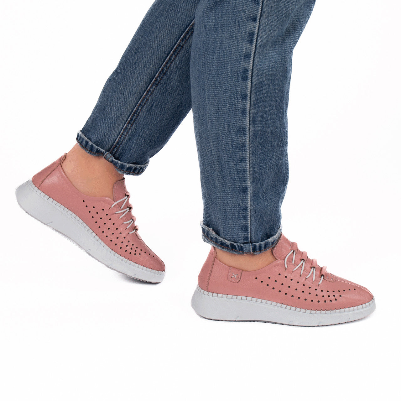 Pantofi dama casual 010 pudra