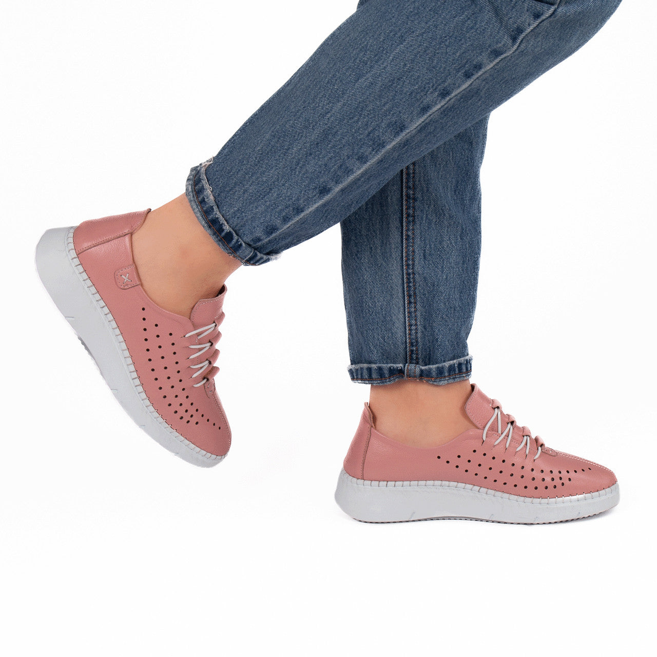 Pantofi dama casual 010 pudra