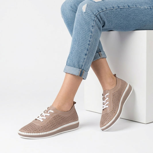 Pantofi dama casual 102 -30110 Nude
