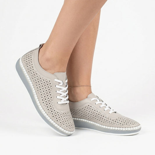 Pantofi dama casual 102 gri deschis