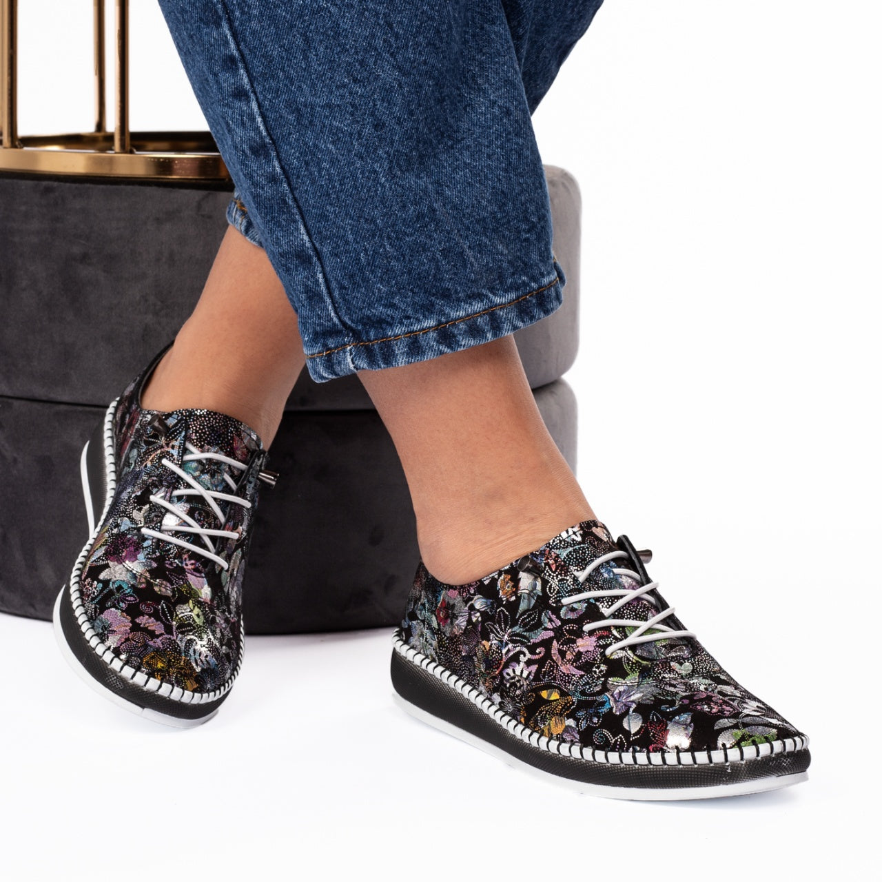 Pantofi dama casual 102 negru KGT