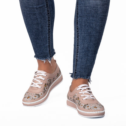 Pantofi dama casual 111 pudra