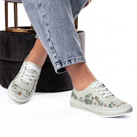 Pantofi dama casual 111 verde