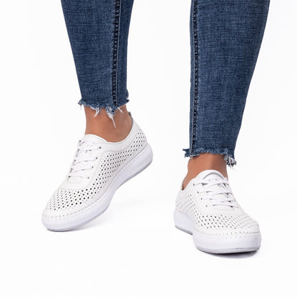 Pantofi dama casual 127 alb
