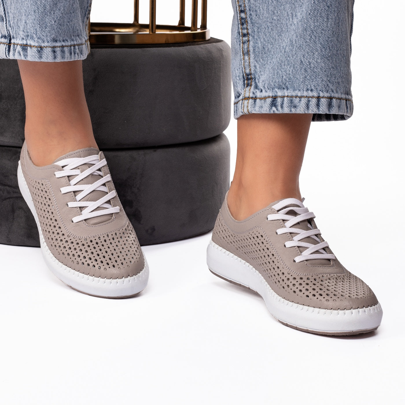 Pantofi dama casual 127 nude