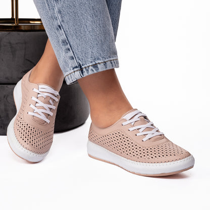 Pantofi dama casual 127 pudra