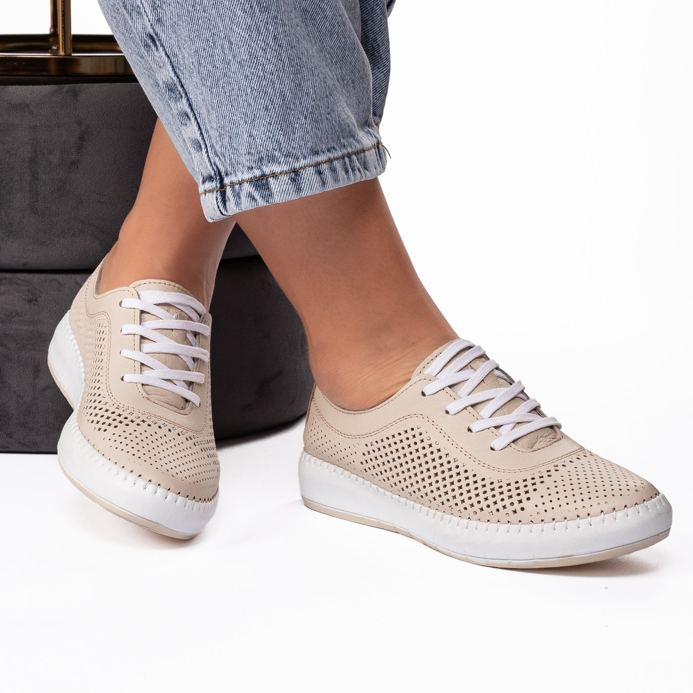 Pantofi dama casual 129 bej