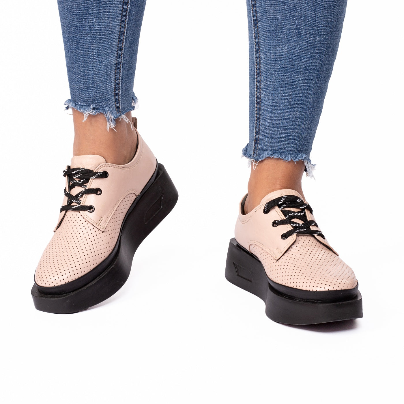 Pantofi dama casual 2050 L pudra