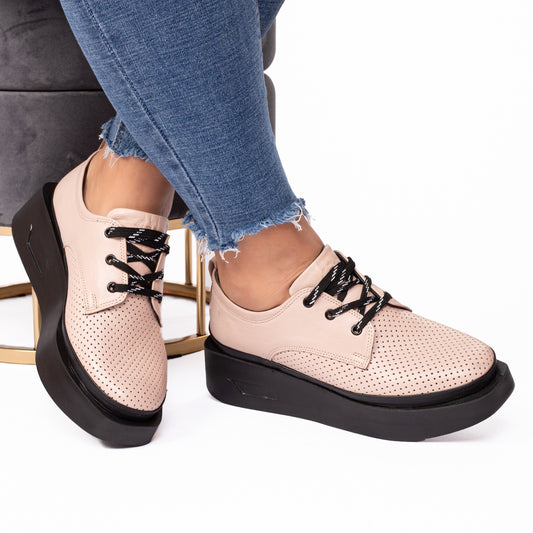 Pantofi dama casual 2050 L pudra