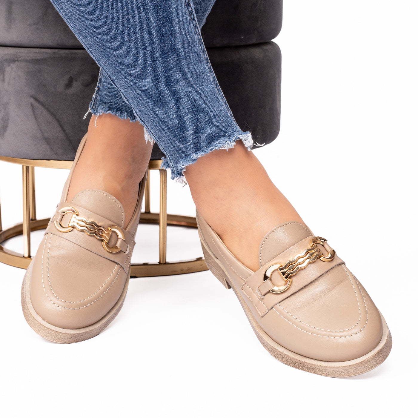 Pantofi dama casual Ale bej