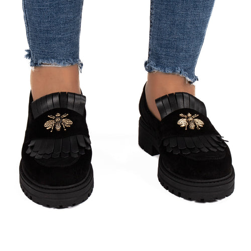 Pantofi dama casual FL negru velur