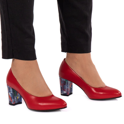 Pantofi eleganti dama 3015P rosu