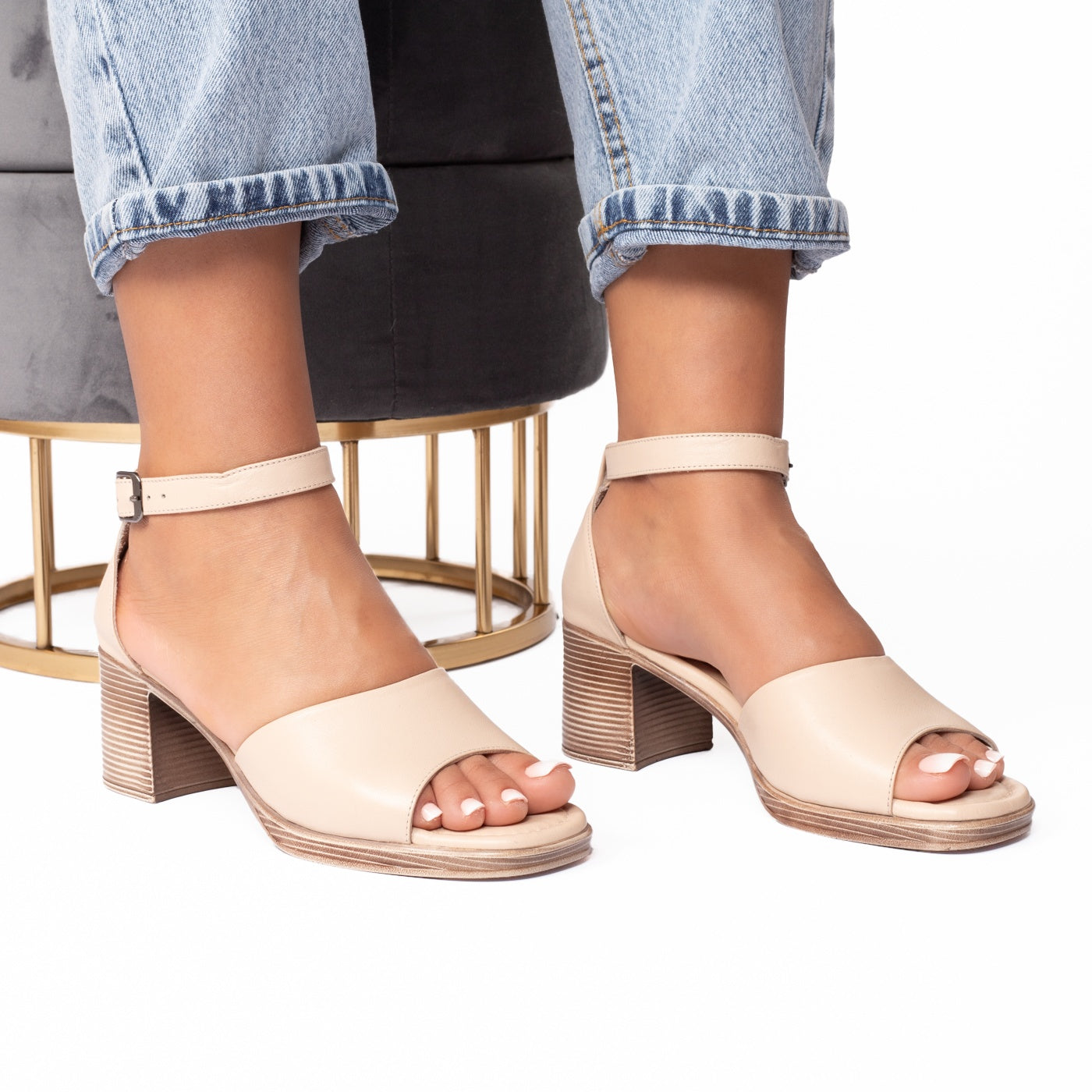 Sandale dama 412 bej