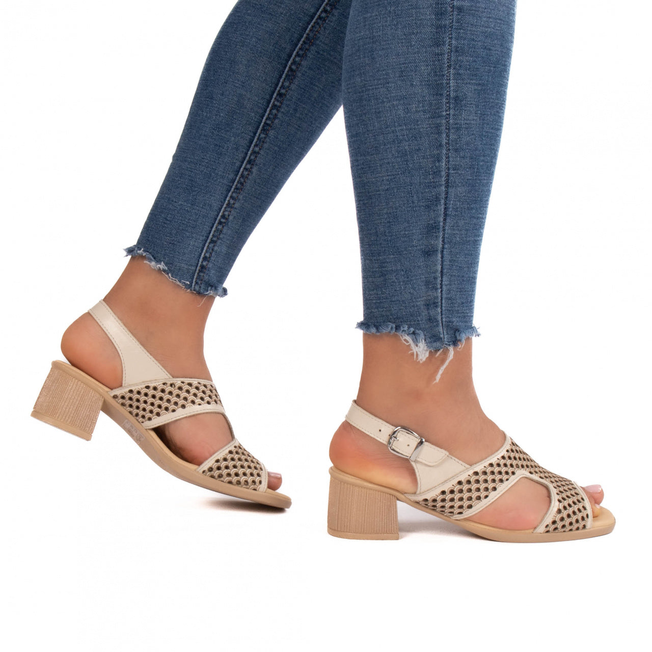 Sandale dama 703 bej