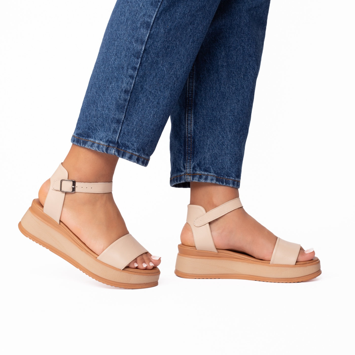 Sandale dama 723 bej