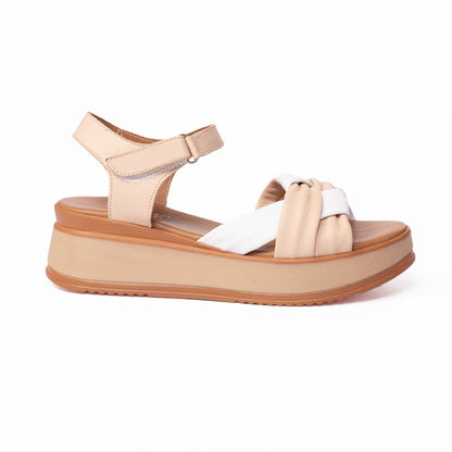 Sandale dama 724 bej-alb