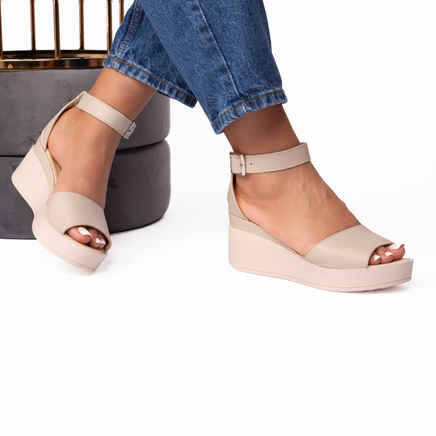 Sandale dama 959 bej